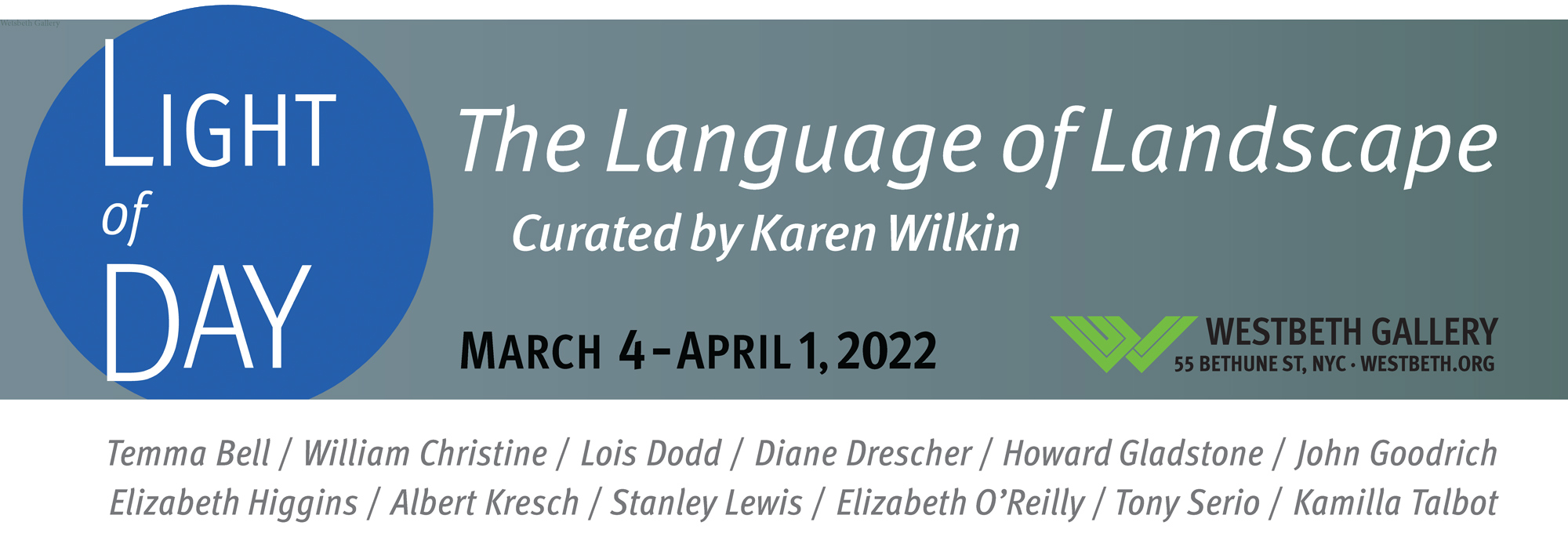 Light Of Day: The Language of Landscape