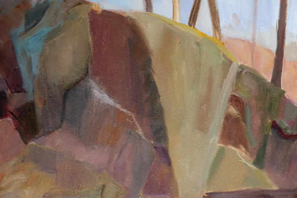 Rocky Escarpment, 12 x 16, oil on canvas, 2020