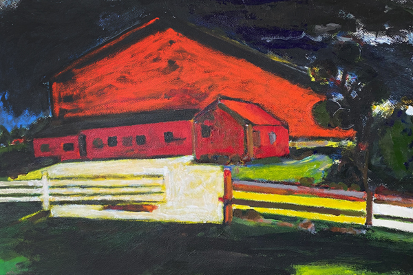 Dark Barn, 20 X 30, oil on canvas